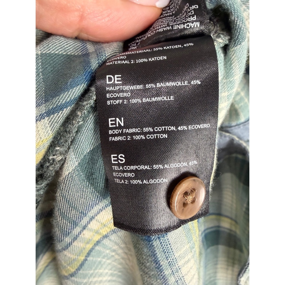 Kuhl Top Womens Medium Plaid Flannel Button Down Shirt Cotton Blend - Picture 7 of 7